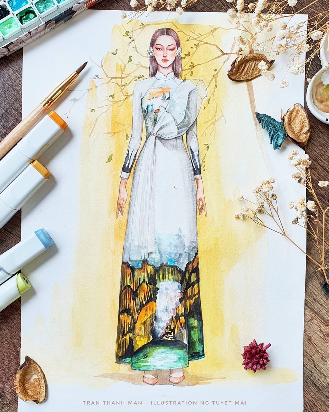 Cách Vẽ Áo Dài Chi Tiết Đơn Giản | 50+ Mẫu Vẽ Áo Dài Dễ Nhất