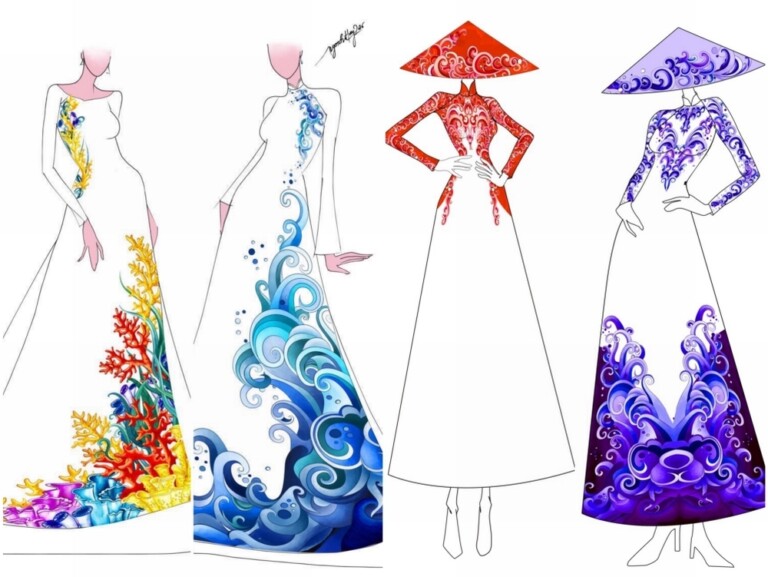 Cách Vẽ Áo Dài Chi Tiết Đơn Giản | 50+ Mẫu Vẽ Áo Dài Dễ Nhất