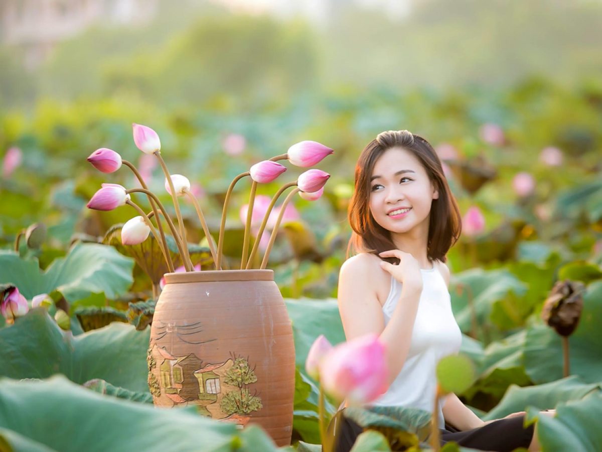 101+ Tư Thế Chụp Ảnh Sống Ảo Với Hoa Sen Đẹp Lung Linh Triệu Like