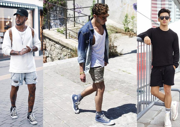 Converse xanh navy cổ cao