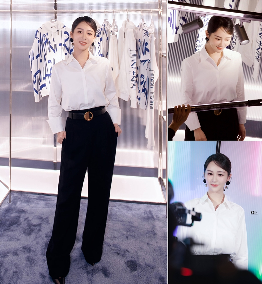 Cách phối váy công sở nữ với quần đen-sơ mi trắng