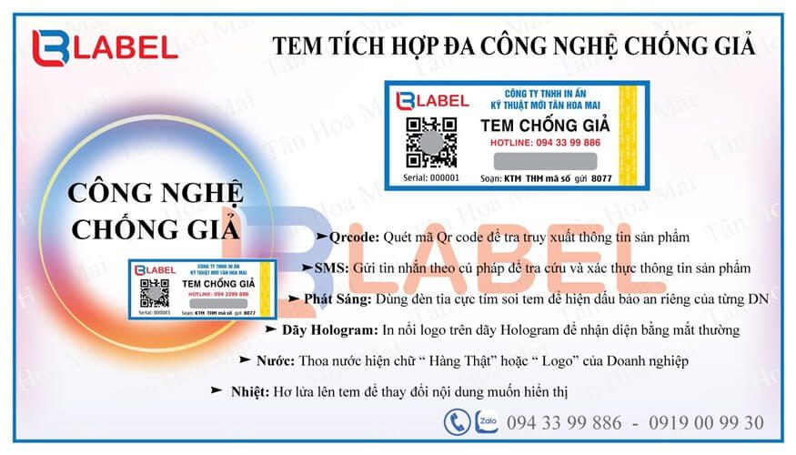 Cty in tem chống hàng giả nhanh, giá rẻ, thiết kế 0đ