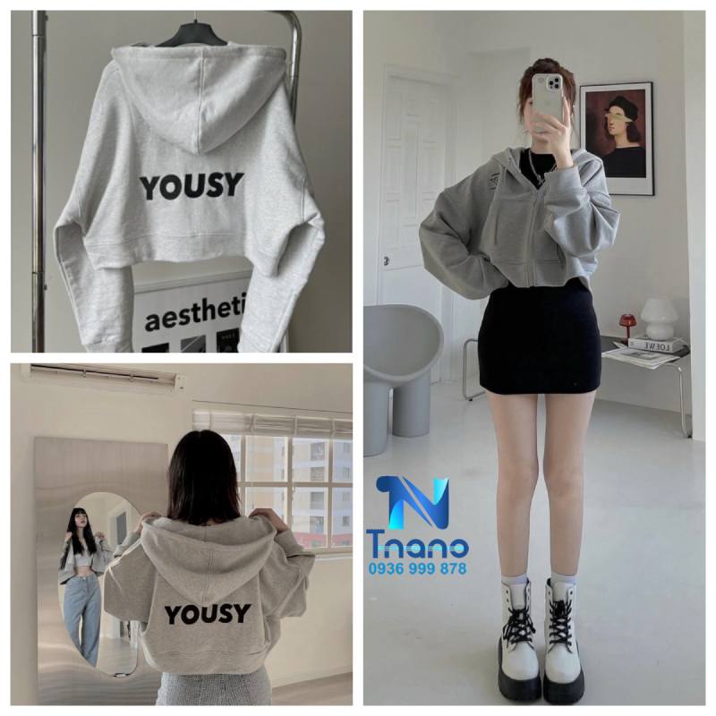 Áo hoodie ngắn